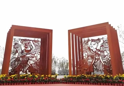 Lucrări de artă din oțel Corten