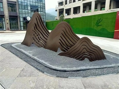 Sculptură modernă de design de munte Corten