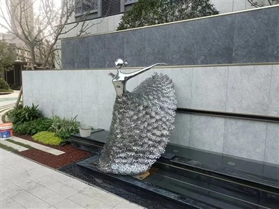 Sculptură de umbră din oțel inoxidabil